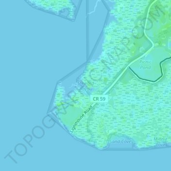 Steward Bayou topographic map, elevation, terrain