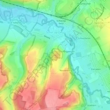 Sousberg topographic map, elevation, terrain