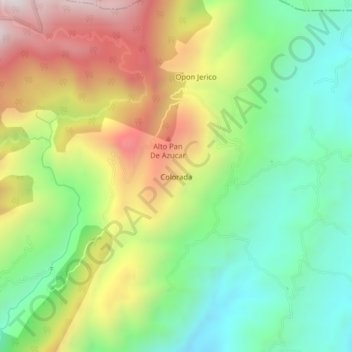 Colorada topographic map, elevation, terrain