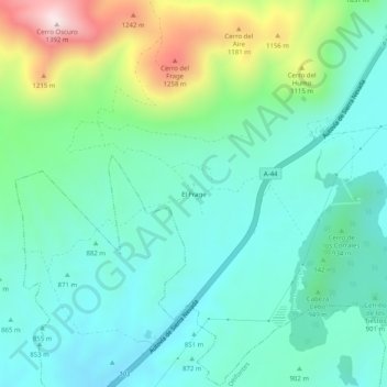 El Frage topographic map, elevation, terrain
