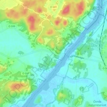 Östra Röd topographic map, elevation, terrain