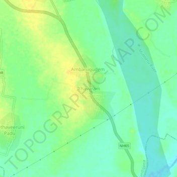Ithavaram topographic map, elevation, terrain