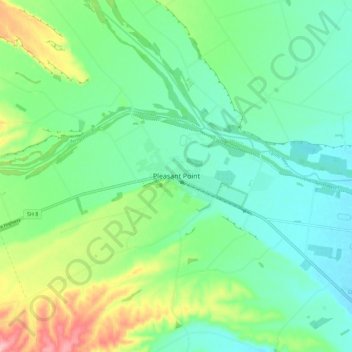 Pleasant Point topographic map, elevation, terrain