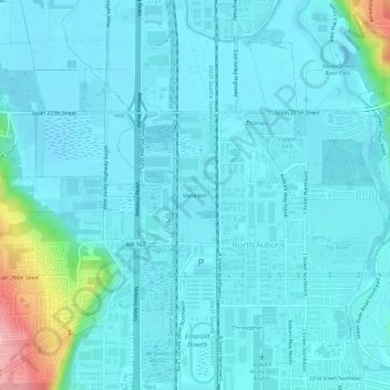 Meredith topographic map, elevation, terrain