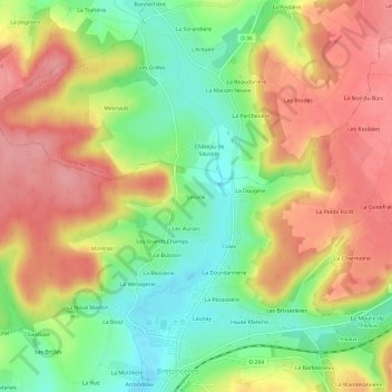 Jonville topographic map, elevation, terrain