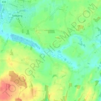 Ballen topographic map, elevation, terrain