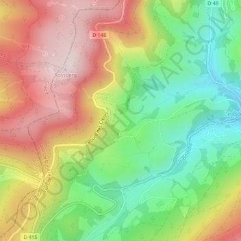 La Chapelle topographic map, elevation, terrain