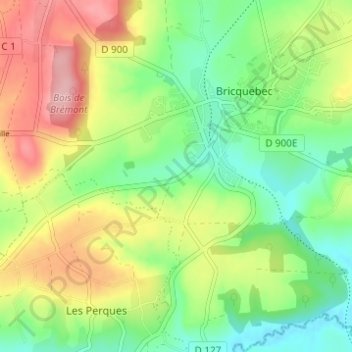 La Source topographic map, elevation, terrain