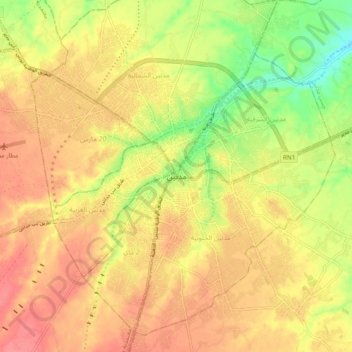 Medenine topographic map, elevation, terrain