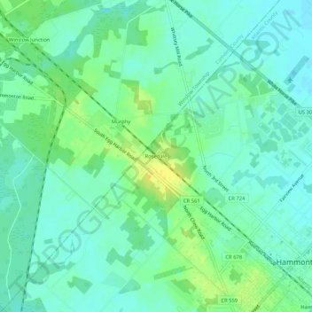 Rosedale topographic map, elevation, terrain
