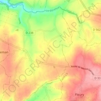 La Crepelière topographic map, elevation, terrain