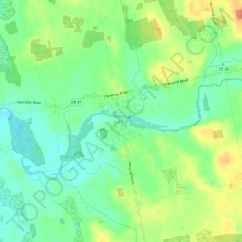 Gorrie topographic map, elevation, terrain