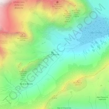 Lex Blanche topographic map, elevation, terrain