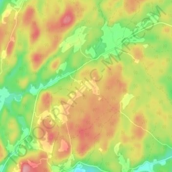 Grimmered topographic map, elevation, terrain