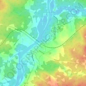 Chipman topographic map, elevation, terrain