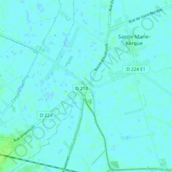 Hennuin topographic map, elevation, terrain