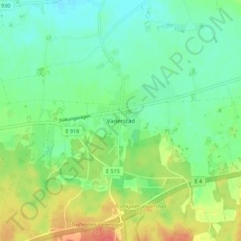 Väderstad topographic map, elevation, terrain