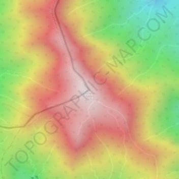 Mount Tahan topographic map, elevation, terrain