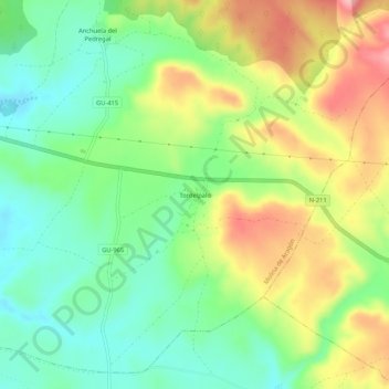 Tordelpalo topographic map, elevation, terrain