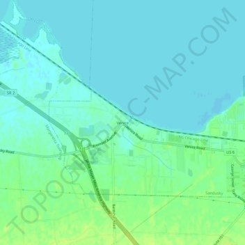 Venice topographic map, elevation, terrain