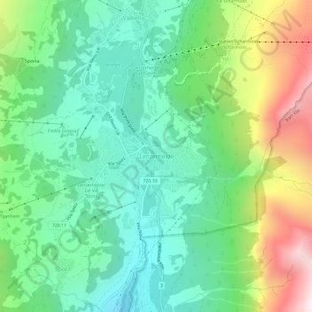 Lenzerheide topographic map, elevation, terrain