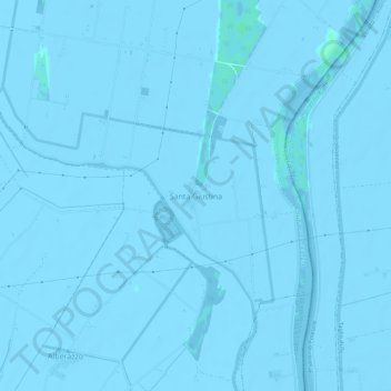 Santa Giustina topographic map, elevation, terrain