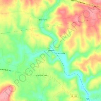 Limedale topographic map, elevation, terrain
