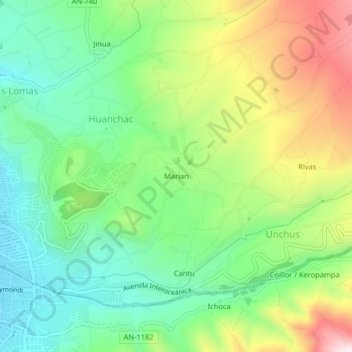 Marian topographic map, elevation, terrain