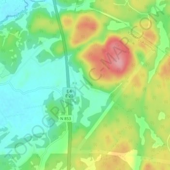 Stråvalla topographic map, elevation, terrain