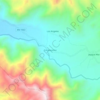 Condorarma topographic map, elevation, terrain
