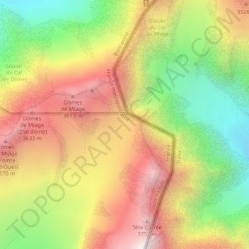 Col Infranchissable topographic map, elevation, terrain