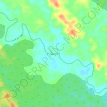 Pucalpillo topographic map, elevation, terrain