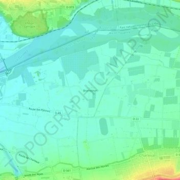 Bramejean topographic map, elevation, terrain