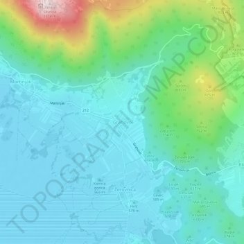 Grahovo topographic map, elevation, terrain