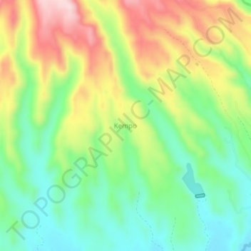 Kempo topographic map, elevation, terrain