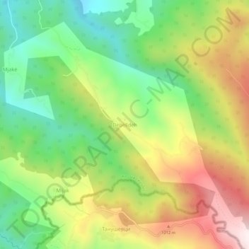 Dëbëlldeh topographic map, elevation, terrain