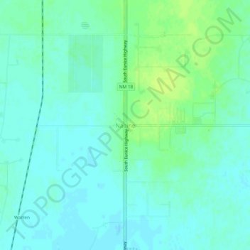 Nadine topographic map, elevation, terrain