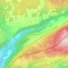 Entre-les-Fourgs topographic map, elevation, terrain