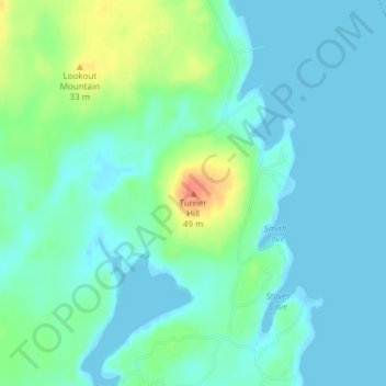 Turner Hill topographic map, elevation, terrain