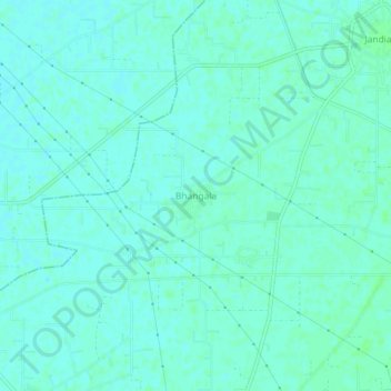 Bhangala topographic map, elevation, terrain