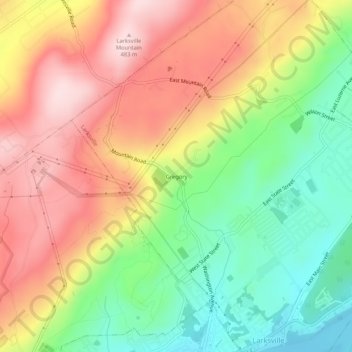 Gregory topographic map, elevation, terrain
