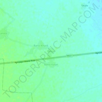 Basua topographic map, elevation, terrain