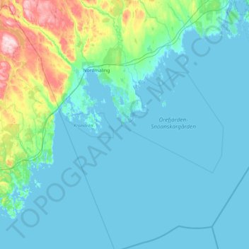 Storhällan topographic map, elevation, terrain