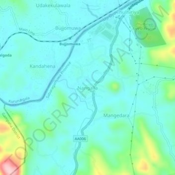 Nangalla topographic map, elevation, terrain