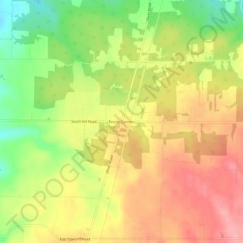 Reeds Corners topographic map, elevation, terrain