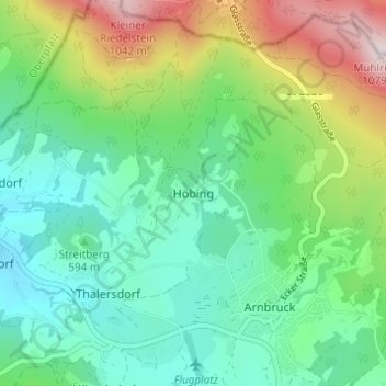 Höbing topographic map, elevation, terrain