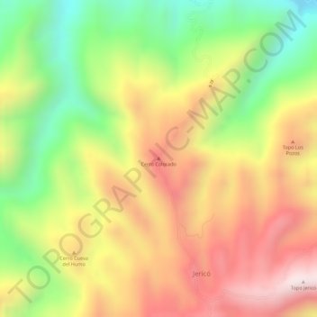 Cerro Colorado topographic map, elevation, terrain