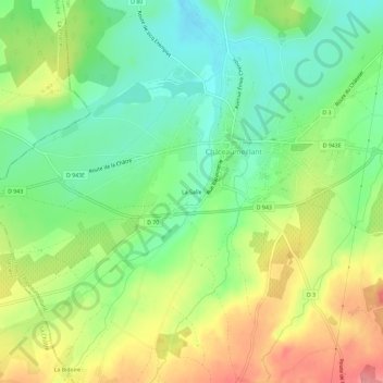 La Salle topographic map, elevation, terrain