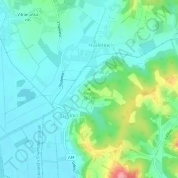 Degla topographic map, elevation, terrain