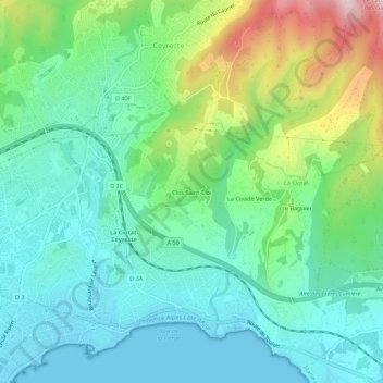 Clos Saint-Éloi topographic map, elevation, terrain